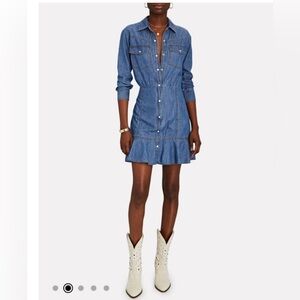 Mura Chambray Mini Shirt Dress